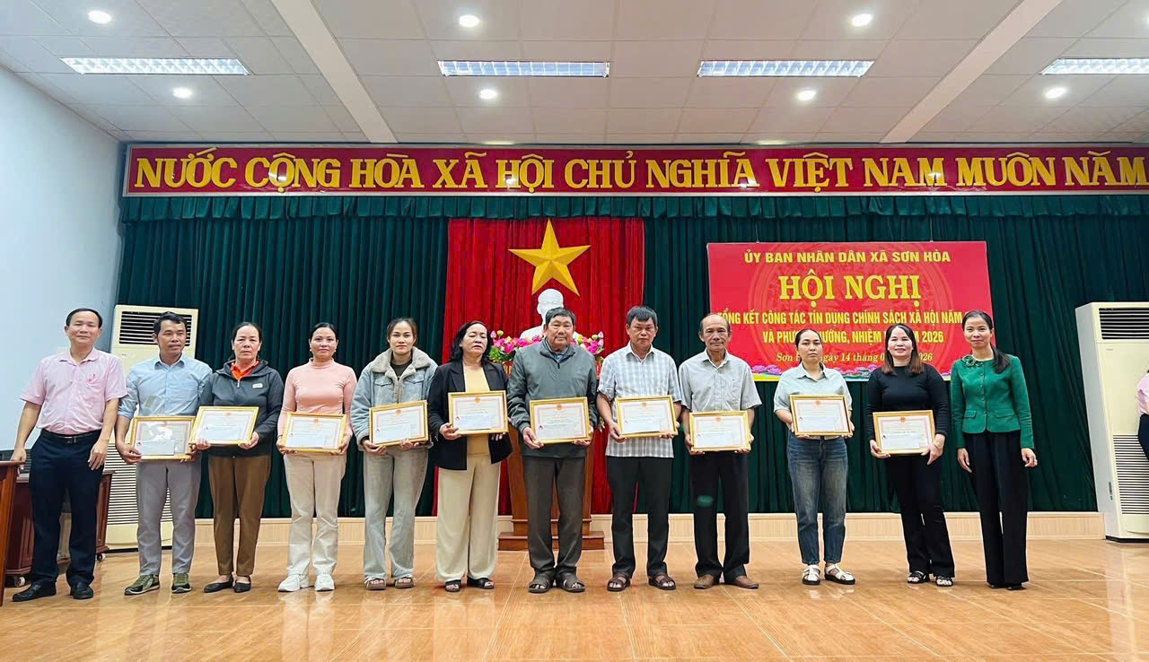 SƠN HÒA: TỔNG KẾT CÔNG TÁC TÍN DỤNG CHÍNH SÁCH XÃ HỘI NĂM 2025, TRIỂN KHAI NHIỆM VỤ NĂM 2026