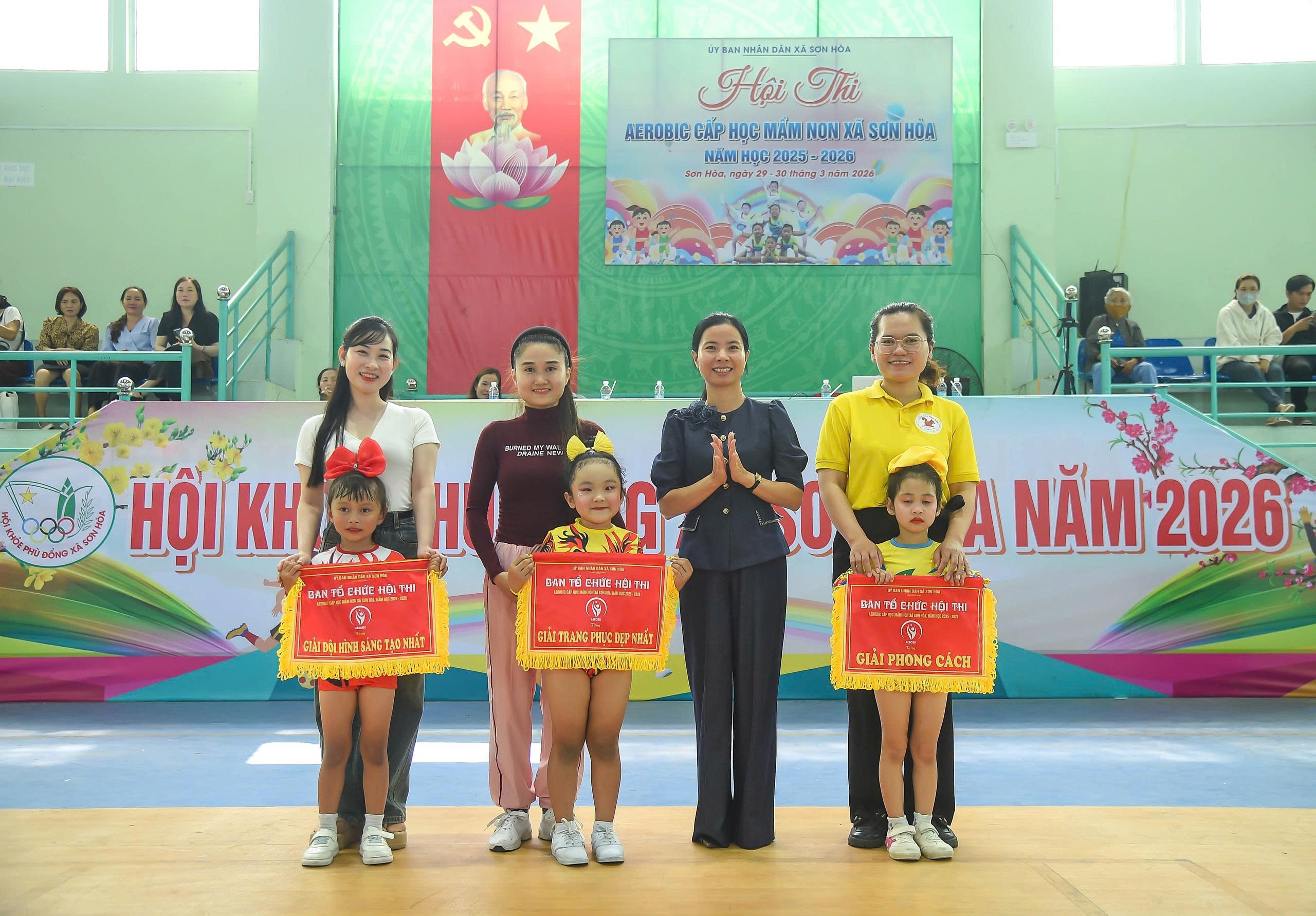 Tổ chức Hội thi Aerobic mầm non cấp xã tại Sơn Hòa năm học 2025–2026